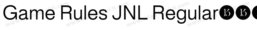 Game Rules JNL Regular字体转换